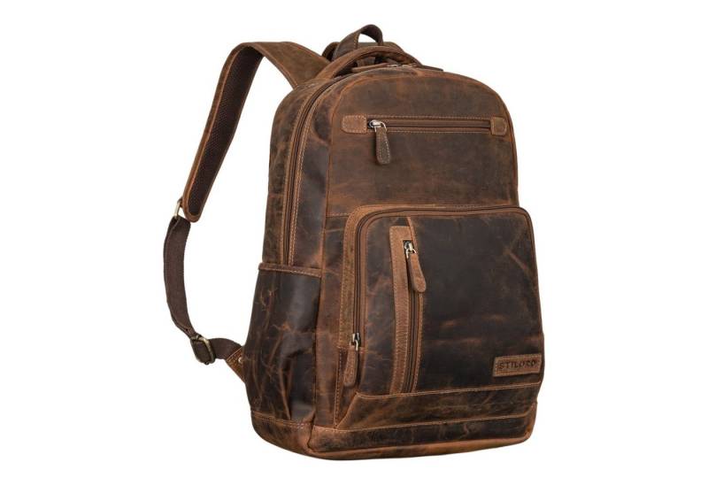 STILORD Notebookrucksack "Hubertus" Vintage Lederrucksack Damen und Herren von STILORD