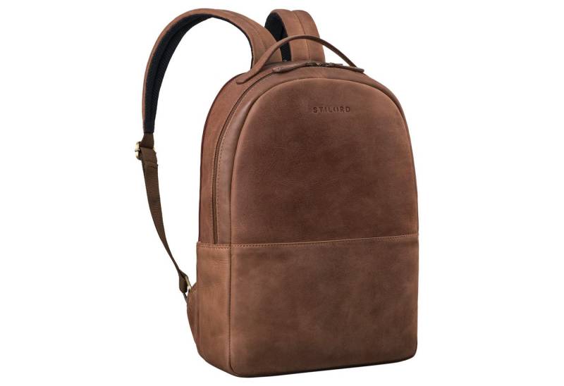 STILORD Notebookrucksack "Indigo" Echtleder Business Rucksack Herren Damen Groß Laptop 15 Zoll von STILORD