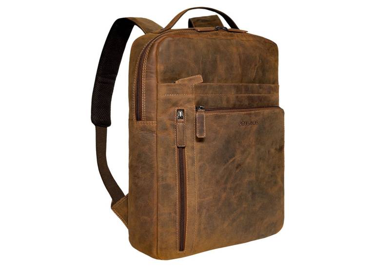 STILORD Notebookrucksack "Kendall" Unisex Laptop-Rucksack Leder von STILORD