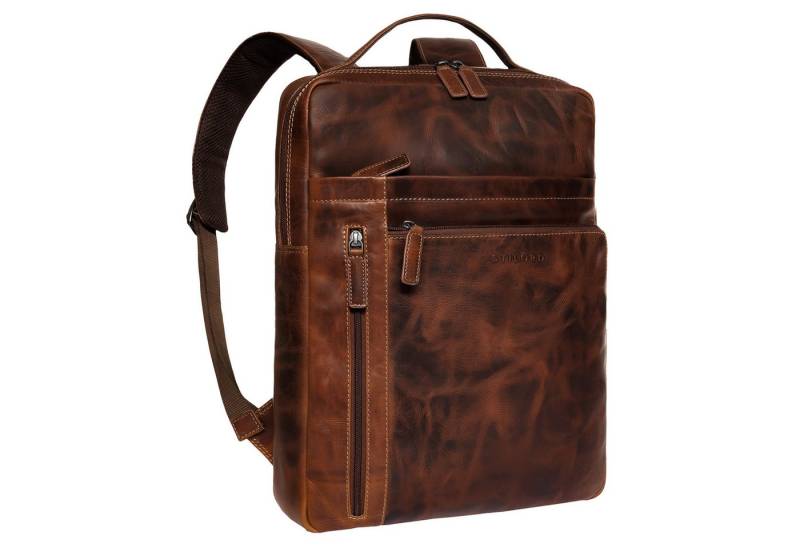 STILORD Notebookrucksack "Kendall" Unisex Laptop-Rucksack Leder von STILORD