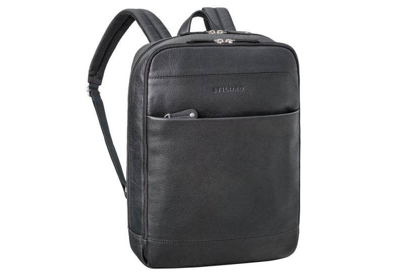STILORD Notebookrucksack "Leo" Leder Rucksack mit Laptop-Fach 15,6 Zoll und Rückenbelüftung von STILORD