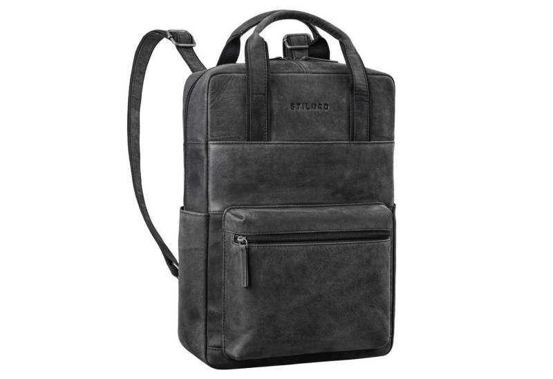 STILORD Notebookrucksack "Lilo" Großer Echtleder Rucksack Damen mit Laptopfach 15,6 Zoll von STILORD