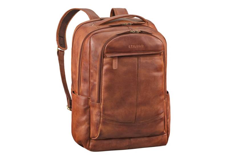 STILORD Notebookrucksack "Maxim" Premium XL Business Rucksack Leder mit Laptopfach 17 - 19 Zoll von STILORD