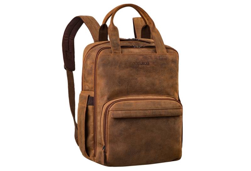 STILORD Notebookrucksack "Niall" Leder Laptop Rucksack 15 Zoll Herren & Damen Rucksacktasche von STILORD
