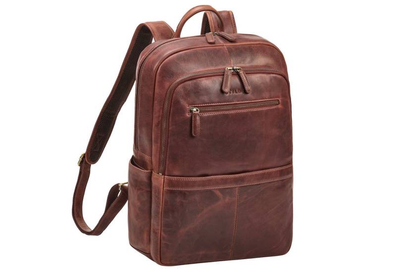 STILORD Notebookrucksack "Palermo" XL Echtleder Herrenrucksack für 15.6 Zoll Laptop von STILORD