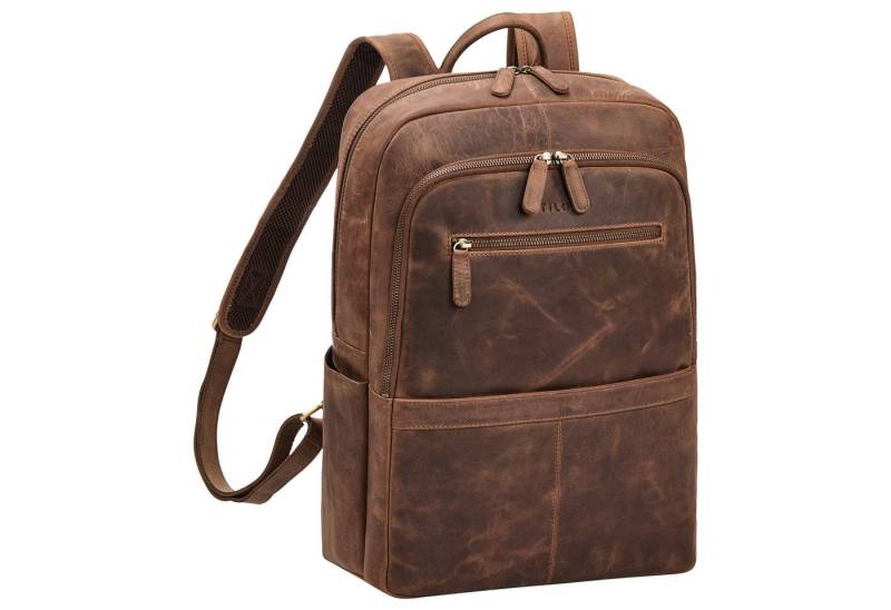 STILORD Notebookrucksack "Palermo" XL Echtleder Herrenrucksack für 15.6 Zoll Laptop von STILORD