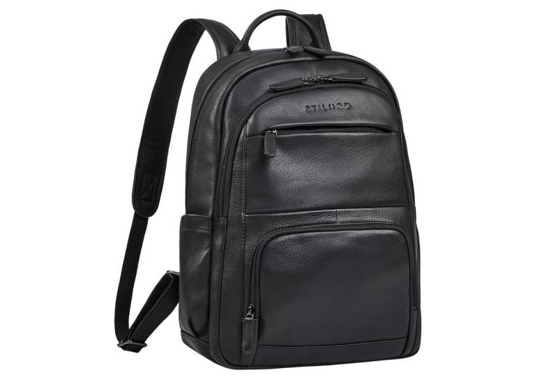 STILORD Notebookrucksack "Ramiro" Business Rucksack Herren Leder Laptoprucksack 15.6 - 16 Zoll von STILORD