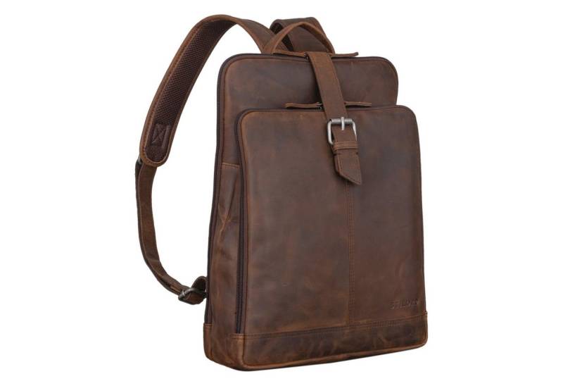 STILORD Notebookrucksack "Rena" Stylischer Vintage Tagesrucksack Leder Groß Unisex von STILORD