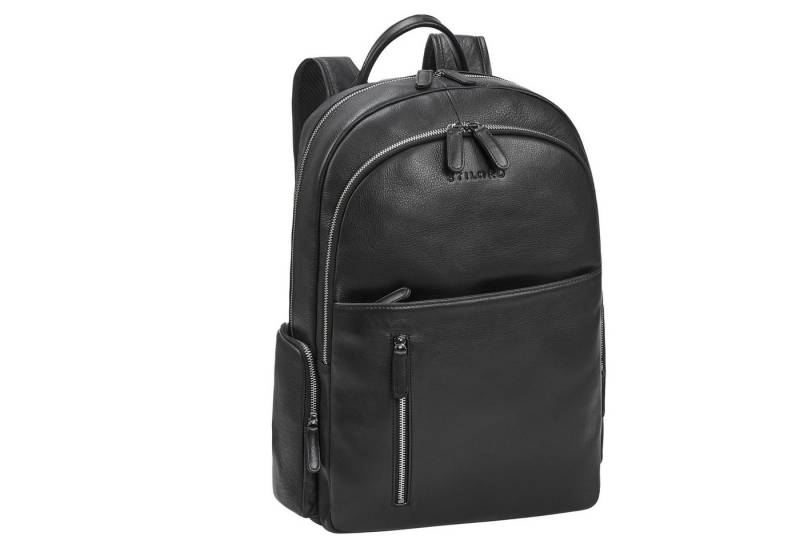 STILORD Notebookrucksack "Rio" Premium Leder-Rucksack mit Laptopfach 15.6 Zoll für Herren von STILORD