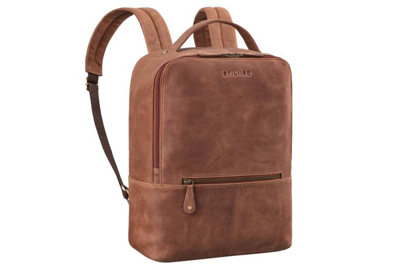 STILORD Notebookrucksack "Rory" Stylisher Echt Lederrucksack Damen Arbeitsrucksack Herren Groß von STILORD