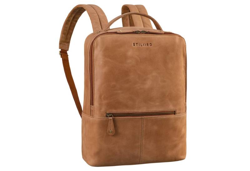 STILORD Notebookrucksack "Rory" Stylisher Echt Lederrucksack Damen Arbeitsrucksack Herren Groß von STILORD