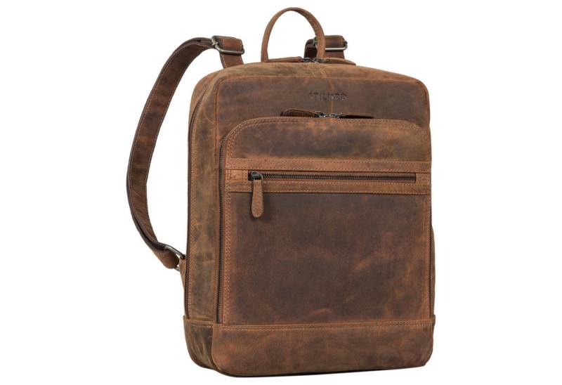 STILORD Notebookrucksack "Sebastian" Business Rucksack Leder von STILORD