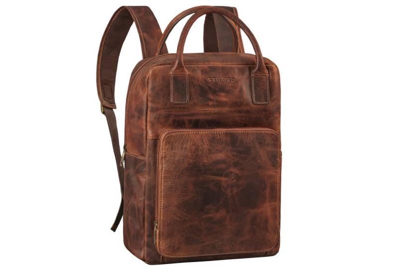 STILORD Notebookrucksack "Seraphine" XL Leder Rucksacktasche mit Laptop-Fach 15,6 Zoll Damen von STILORD