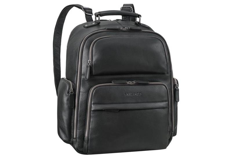 STILORD Notebookrucksack "Sigmund" Herren Laptop Rucksack 15 - 17 Zoll aus echtem Leder XXL von STILORD