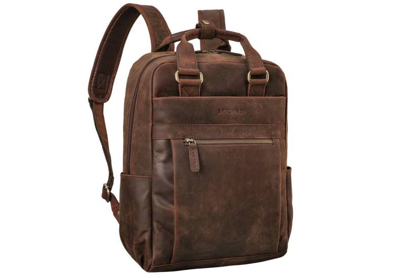 STILORD Notebookrucksack "Silva" Großer Business Rucksack Tasche Leder von STILORD