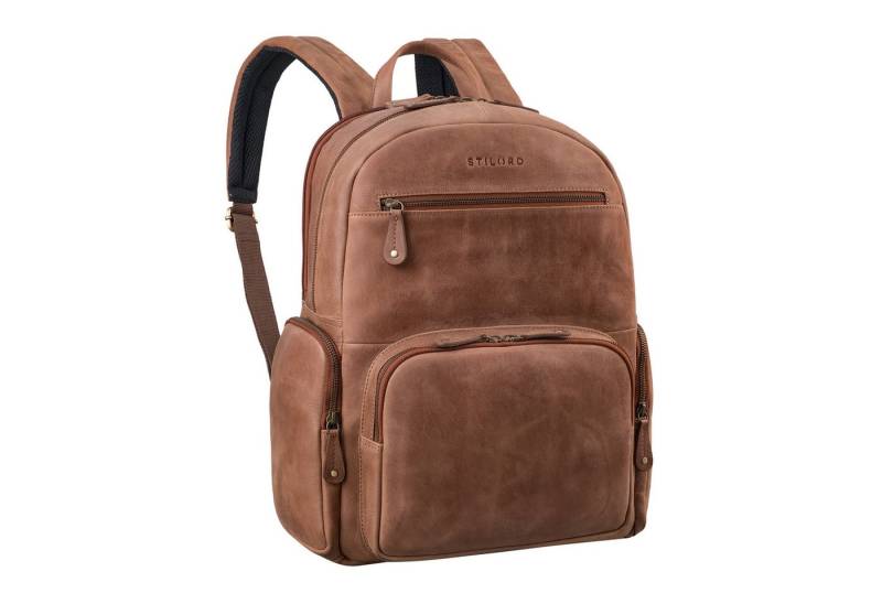 STILORD Notebookrucksack "Talvi" Großer Leder Rucksack Herren & Damen Laptop 15 - 17,3 Zoll von STILORD