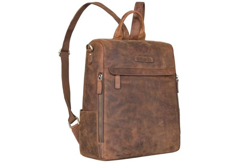 STILORD Notebookrucksack "Tarik" Diebstahlsicherer 2-in-1 Rucksack und Umhängetasche Leder von STILORD