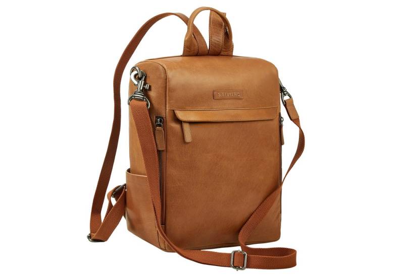 STILORD Notebookrucksack "Tarik" Diebstahlsicherer 2-in-1 Rucksack und Umhängetasche Leder von STILORD