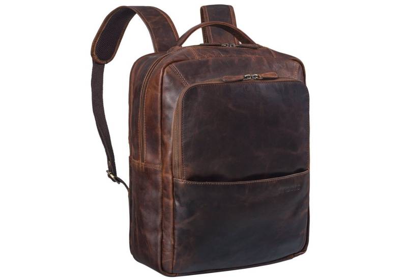 STILORD Notebookrucksack "Thomas" Leder Notebook Rucksack 17 Zoll von STILORD