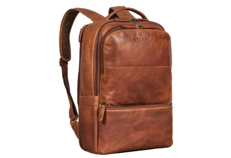 STILORD Notebookrucksack "Thore" Luxuriöser Leder Rucksack mit Laptopfach 17 Zoll von STILORD