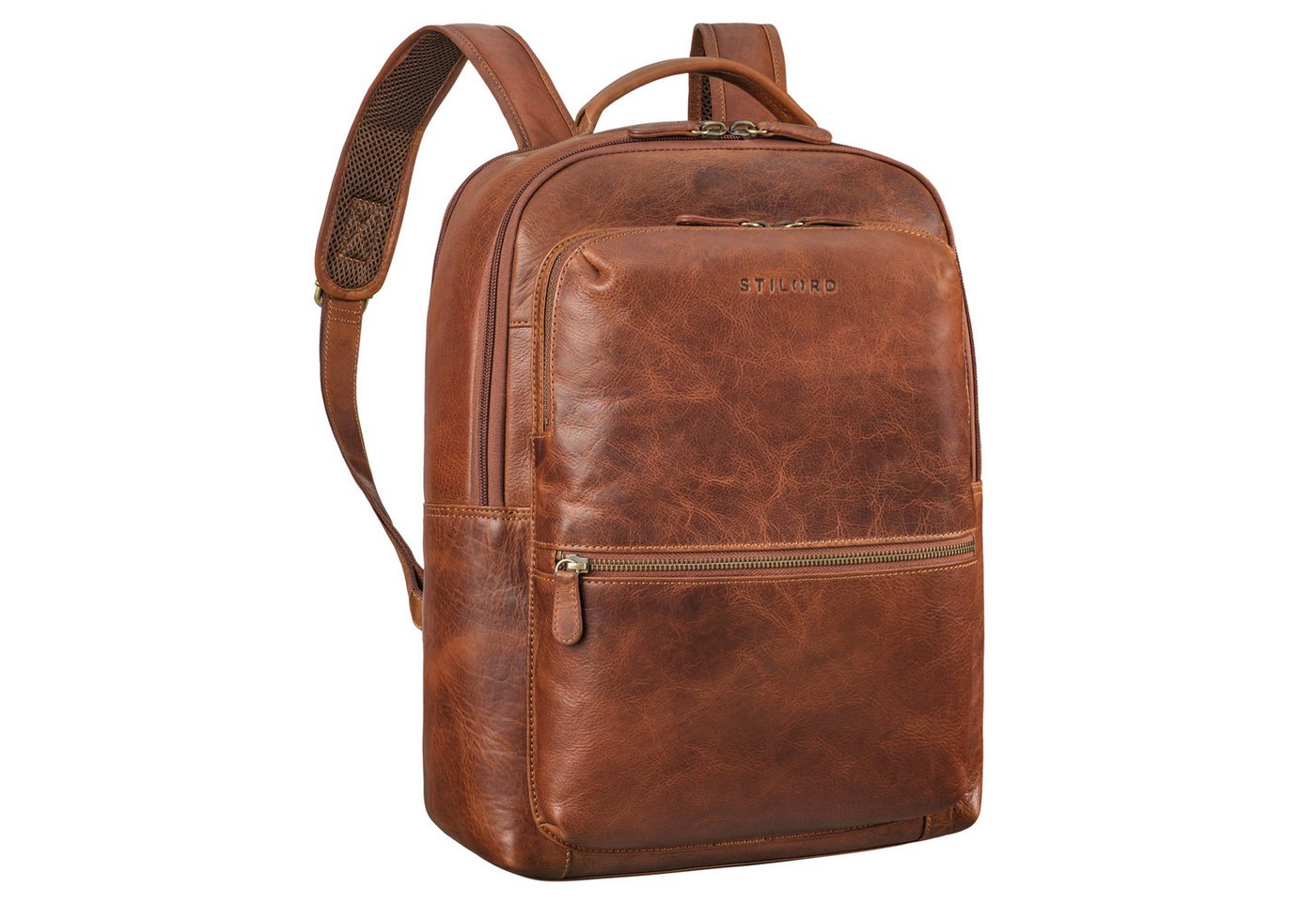 STILORD Notebookrucksack "Tomke" Leder Rucksack mit Laptopfach von STILORD