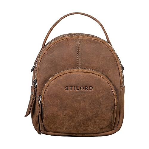 STILORD 'Polina' Frauen Mini Daypack Leder XS City Backpack Tagesrucksack Klein Leder Stadtrucksack Kleine Handy Schultertasche Damen Casual Bag, Farbe:tarragona - braun STILORD 'Polina' Frauen Mini Daypack Leder XS City Backpack Tagesrucksack Klein Leder Stadtrucksack Kleine Handy Schultertasche Damen Casual Bag, Farbe:tarragona - braun von STILORD