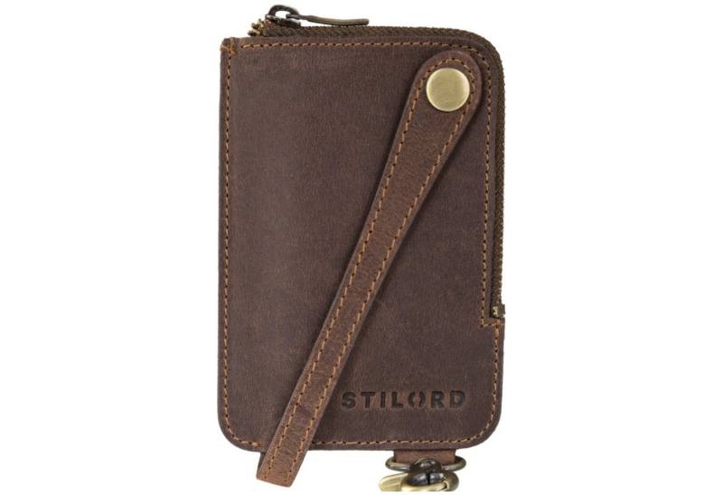 STILORD Schlüsseltasche "Eamon" Schlüsselglocke Leder mit Karabiner Damen und Herren klein von STILORD