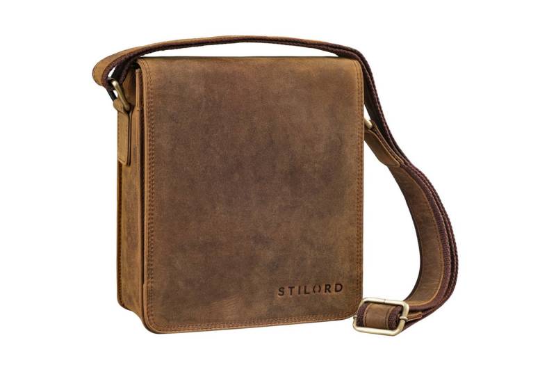 STILORD Schultertasche "Akito" Umhängetasche Herren Leder Klein - Herrentasche aus Echtleder von STILORD