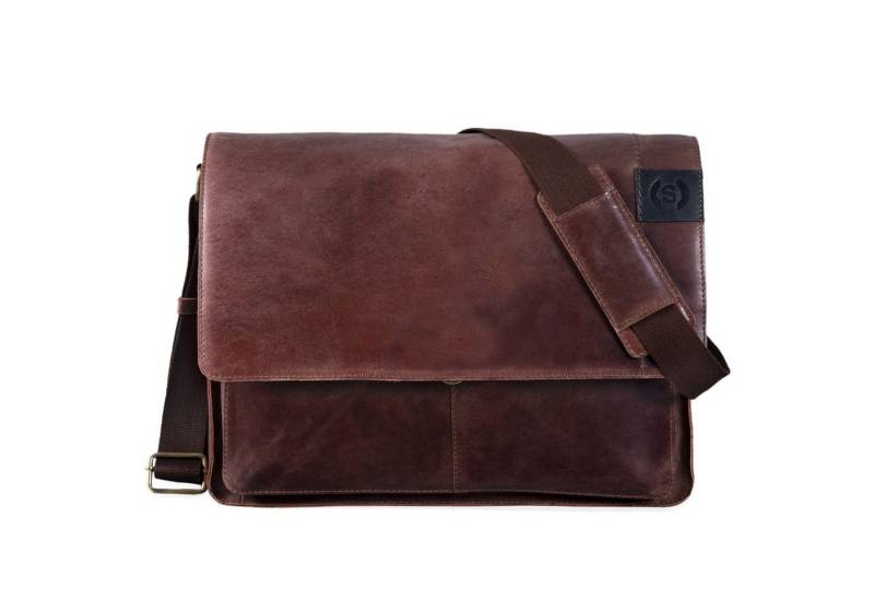 STILORD Schultertasche "Athos" Businesstasche Leder 15,6 Zoll von STILORD