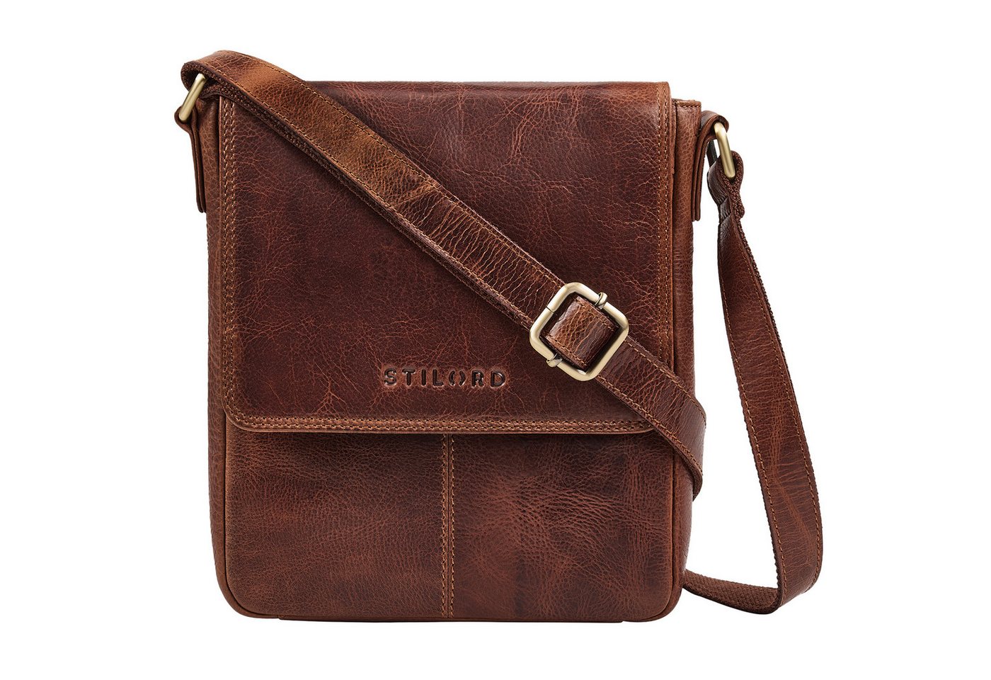 STILORD Schultertasche "Bari" Vintage Umhängetasche Leder Herren für 8 Zoll Tablet DIN A5 von STILORD