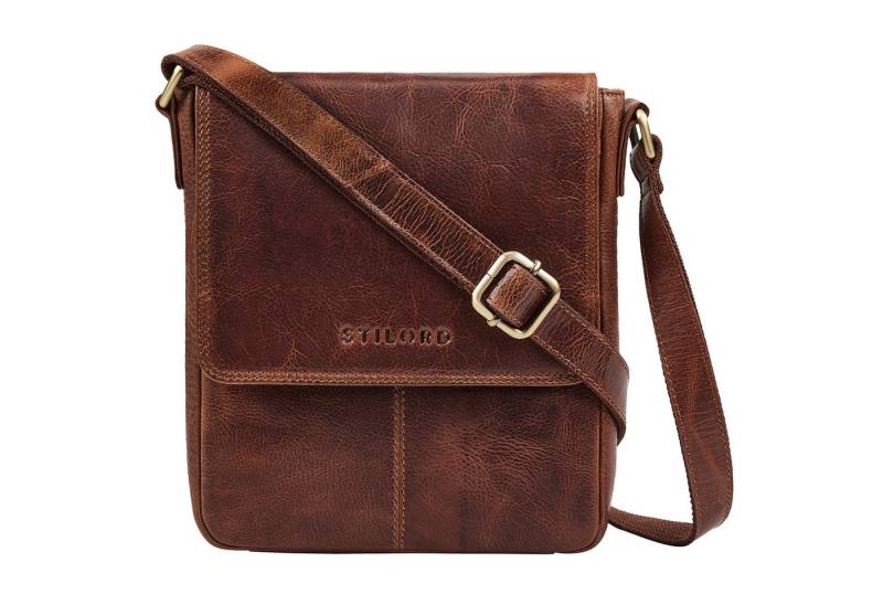 STILORD Schultertasche "Bari" Vintage Umhängetasche Leder Herren für 8 Zoll Tablet DIN A5 von STILORD