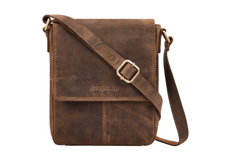 STILORD Schultertasche "Bari" Vintage Umhängetasche Leder Herren für 8 Zoll Tablet DIN A5 von STILORD