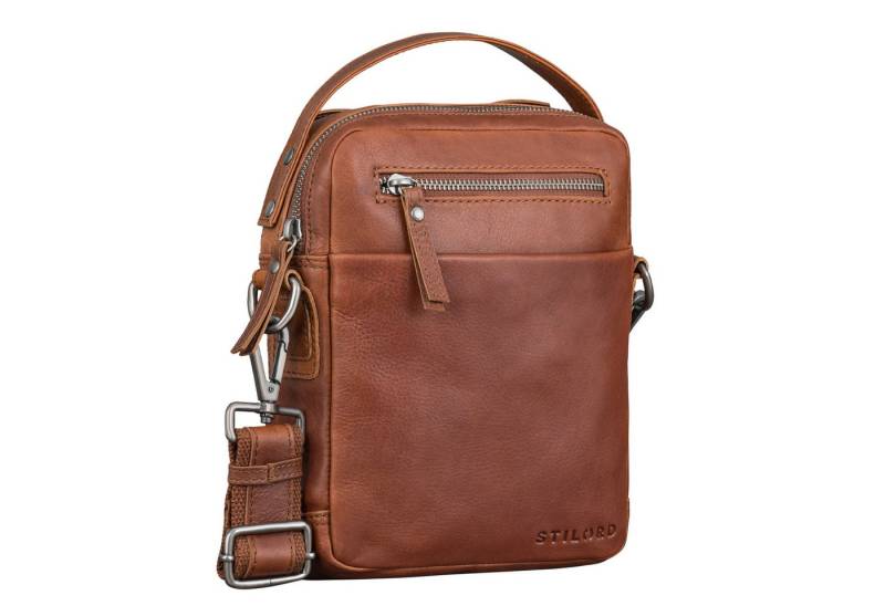 STILORD Schultertasche "Byron" Elegante Umhängetasche Herren Klein Leder mit vielen Fächern von STILORD