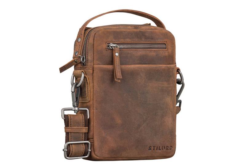 STILORD Schultertasche "Byron" Elegante Umhängetasche Herren Klein Leder mit vielen Fächern von STILORD