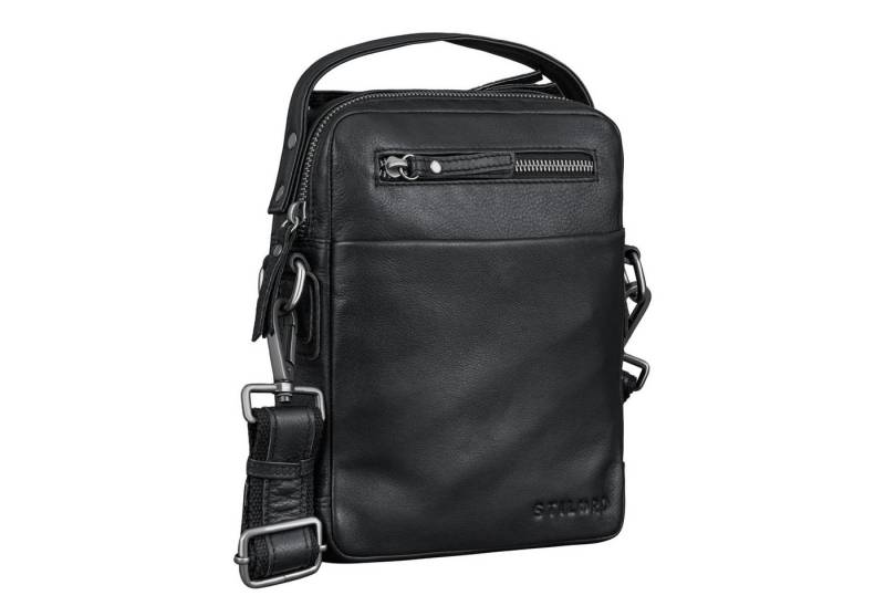 STILORD Schultertasche "Byron" Elegante Umhängetasche Herren Klein Leder mit vielen Fächern von STILORD