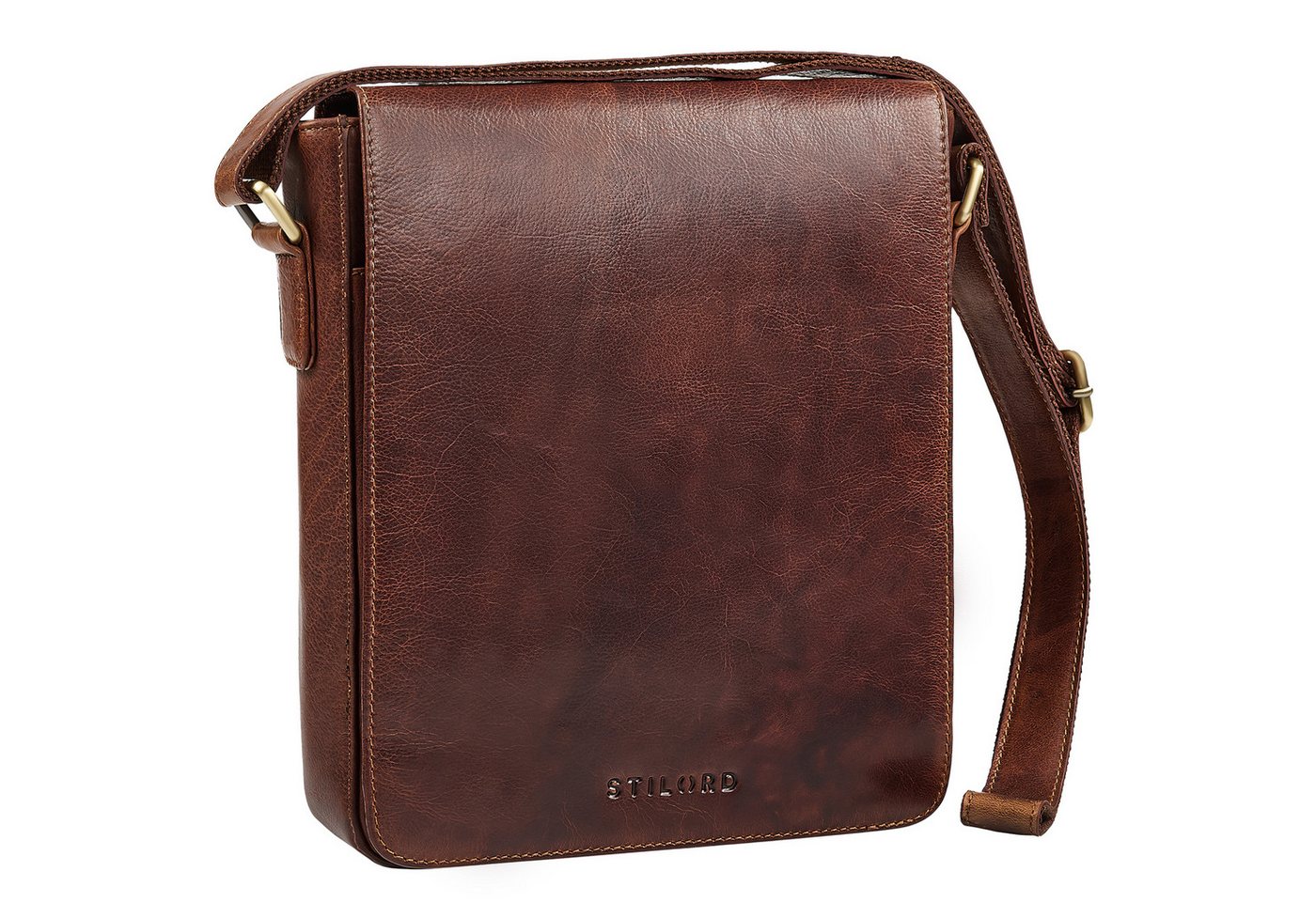 STILORD Schultertasche "Cosmo" Vintage Ledertasche Herren Umhängetasche Groß von STILORD