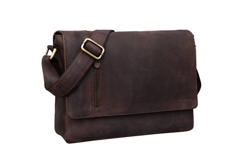 STILORD Schultertasche "Davis" Messenger Bag Leder 13 Zoll Umhängetasche Echtleder von STILORD