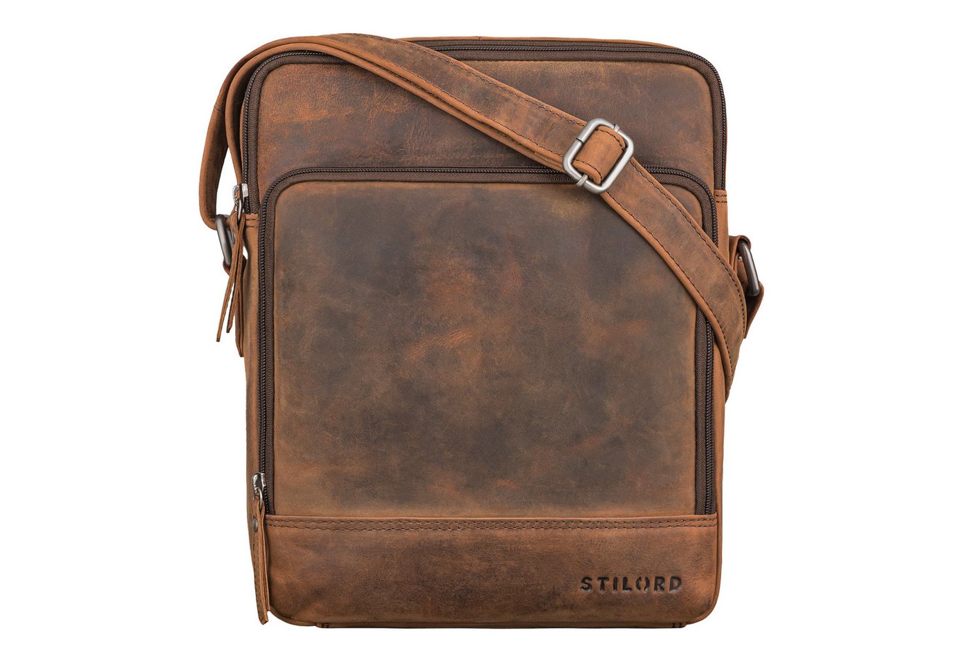 STILORD Schultertasche "Faro" Vintage Umhängetasche Herren Klein Leder Messenger Bag 11 Zoll von STILORD