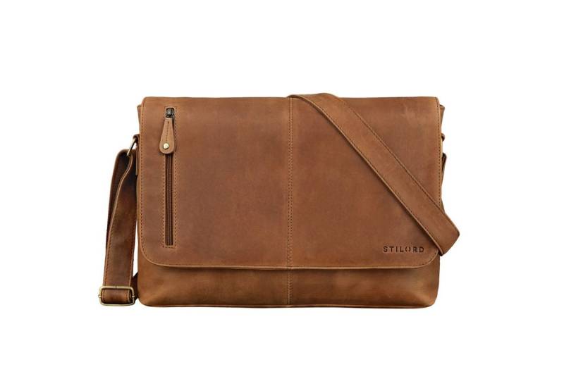 STILORD Schultertasche "Hamilton" 15 Zoll Messenger Bag Leder von STILORD