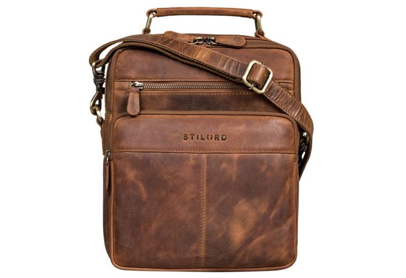 STILORD Schultertasche "Joe" Modische Herrentasche mit Handgriff zum Umhängen aus Leder von STILORD