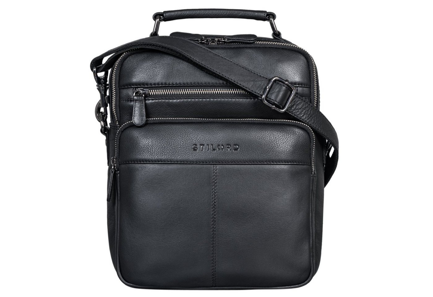 STILORD Schultertasche "Joe" Modische Herrentasche mit Handgriff zum Umhängen aus Leder von STILORD