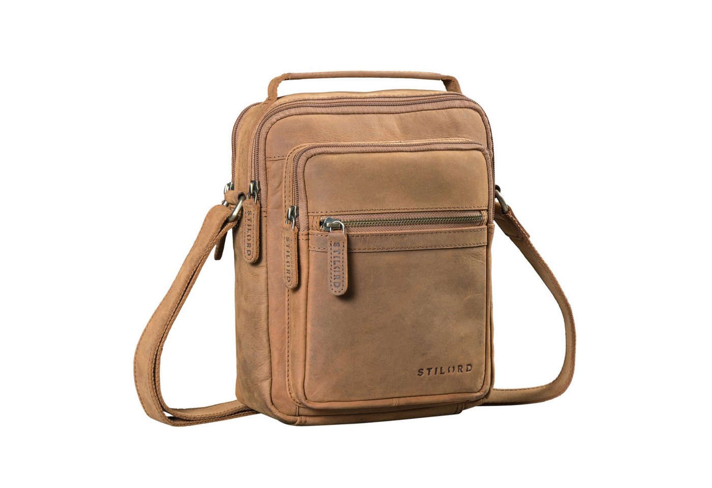 STILORD Schultertasche "Lazzaro" Umhängetasche Herren Leder Klein für 10,9 Zoll Tablet von STILORD