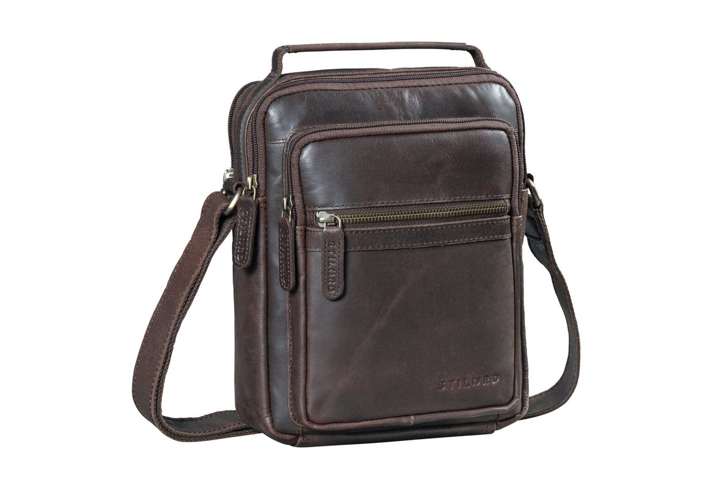 STILORD Schultertasche "Lazzaro" Umhängetasche Herren Leder Klein für 10,9 Zoll Tablet von STILORD