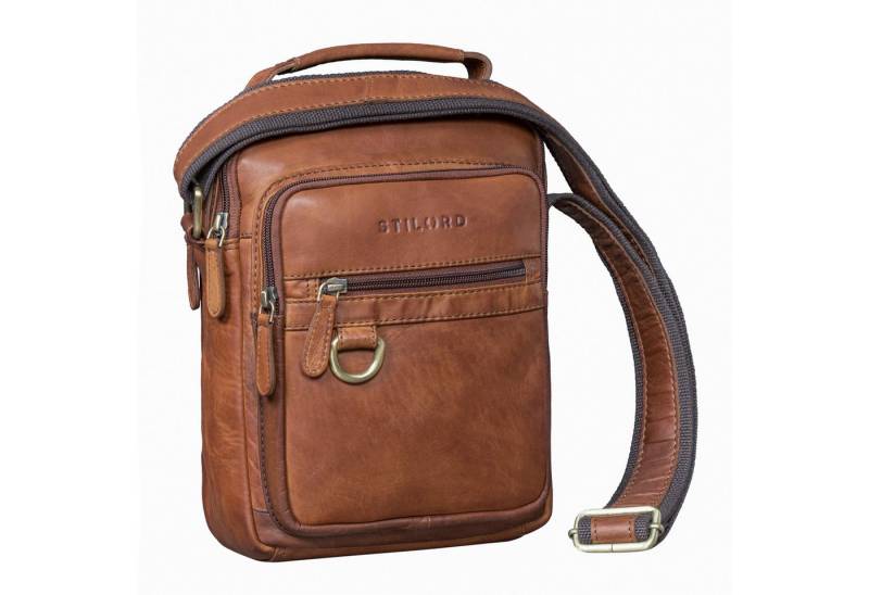 STILORD Schultertasche "Lima" Umhängetasche Herren Klein Leder Tragegriff Tablet 9,7 Zoll von STILORD