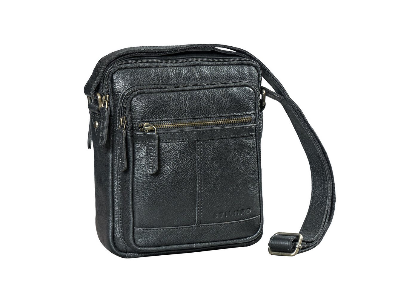 STILORD Schultertasche "Lorenzo" Kleine Umhängetasche Herren Leder für 8 Zoll Tablet von STILORD