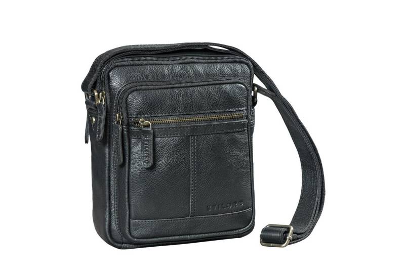 STILORD Schultertasche "Lorenzo" Kleine Umhängetasche Herren Leder für 8 Zoll Tablet von STILORD