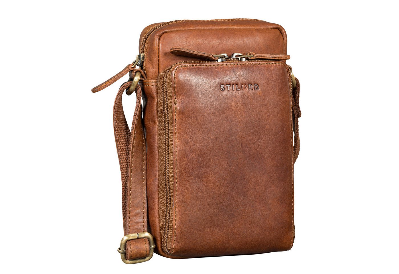 STILORD Schultertasche "Luigi'' Umhängetasche Herren Klein Leder Herrentasche zum Umhängen von STILORD