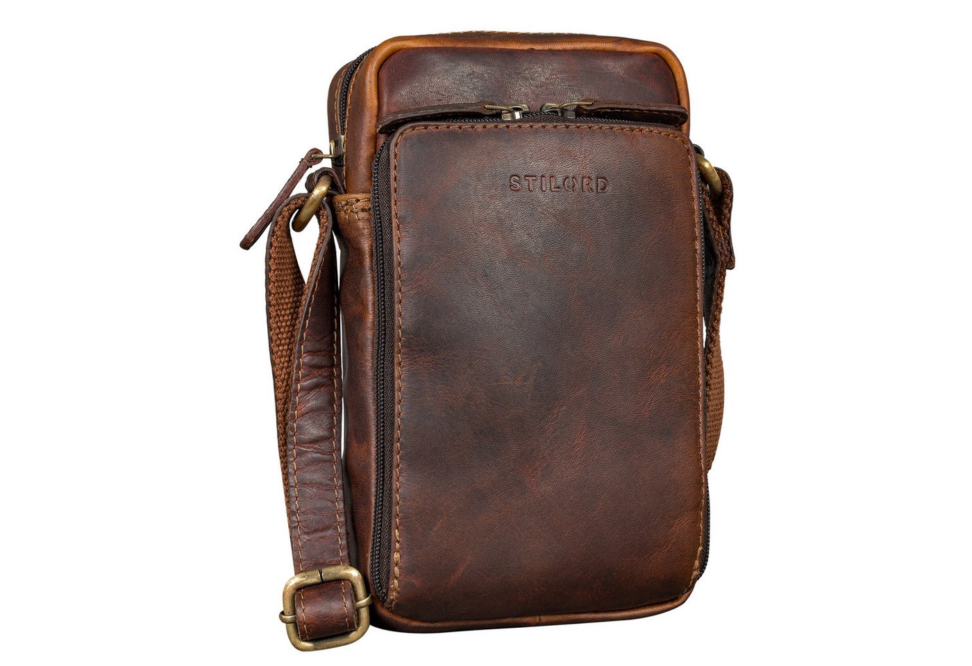 STILORD Schultertasche "Luigi'' Umhängetasche Herren Klein Leder Herrentasche zum Umhängen von STILORD