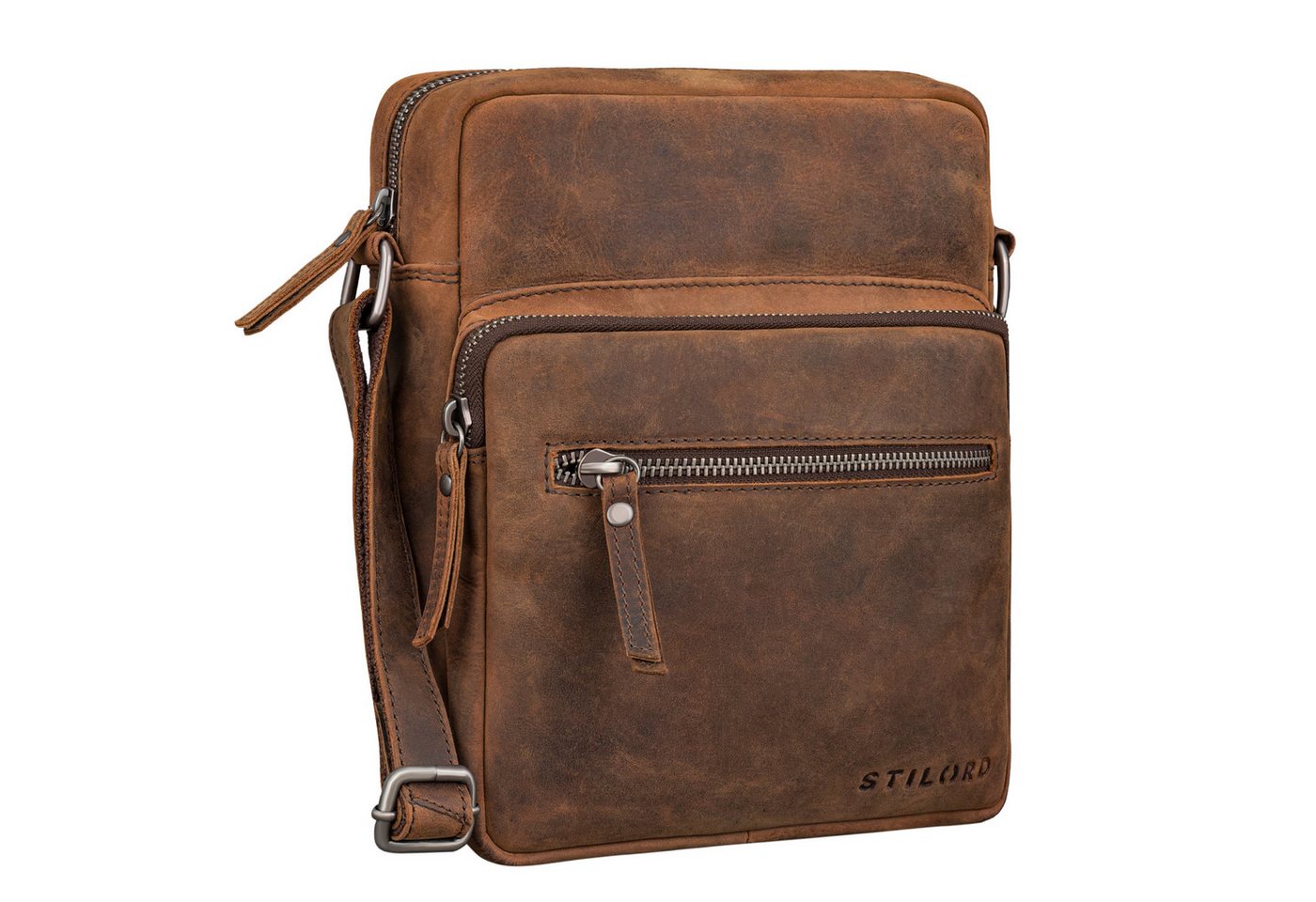 STILORD Schultertasche "Maris" Kleine Echtleder Umhängetasche für Herren für 8.3 Zoll Tablet von STILORD