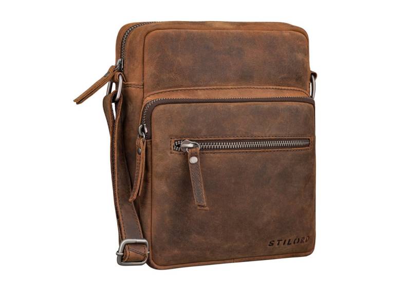 STILORD Schultertasche "Maris" Kleine Echtleder Umhängetasche für Herren für 8.3 Zoll Tablet von STILORD
